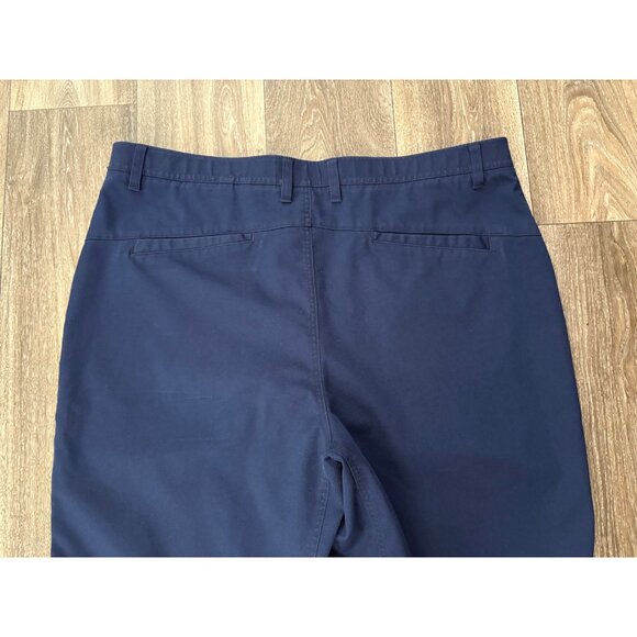 Oobe Shorts Men's Size 38 11" Navy Blue Performance Chino Workwear Casual Pocket - Picture 4 of 9